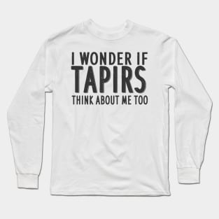 Lowland Tapir Odd-toed Tapir women fan Long Sleeve T-Shirt